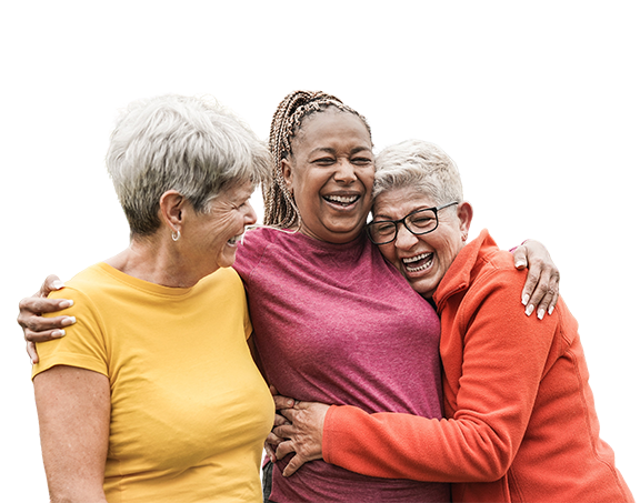 happy ladies with hospital indemnity insurance